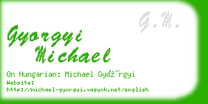 gyorgyi michael business card